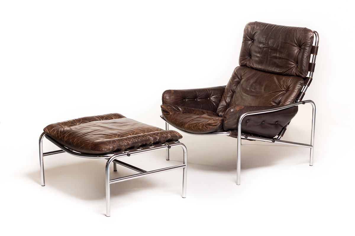 Bruin motto Genre Martin Visser Nagoya lounge chair SZ09 with ottoman (*sold) - Vintage  Furniture Base